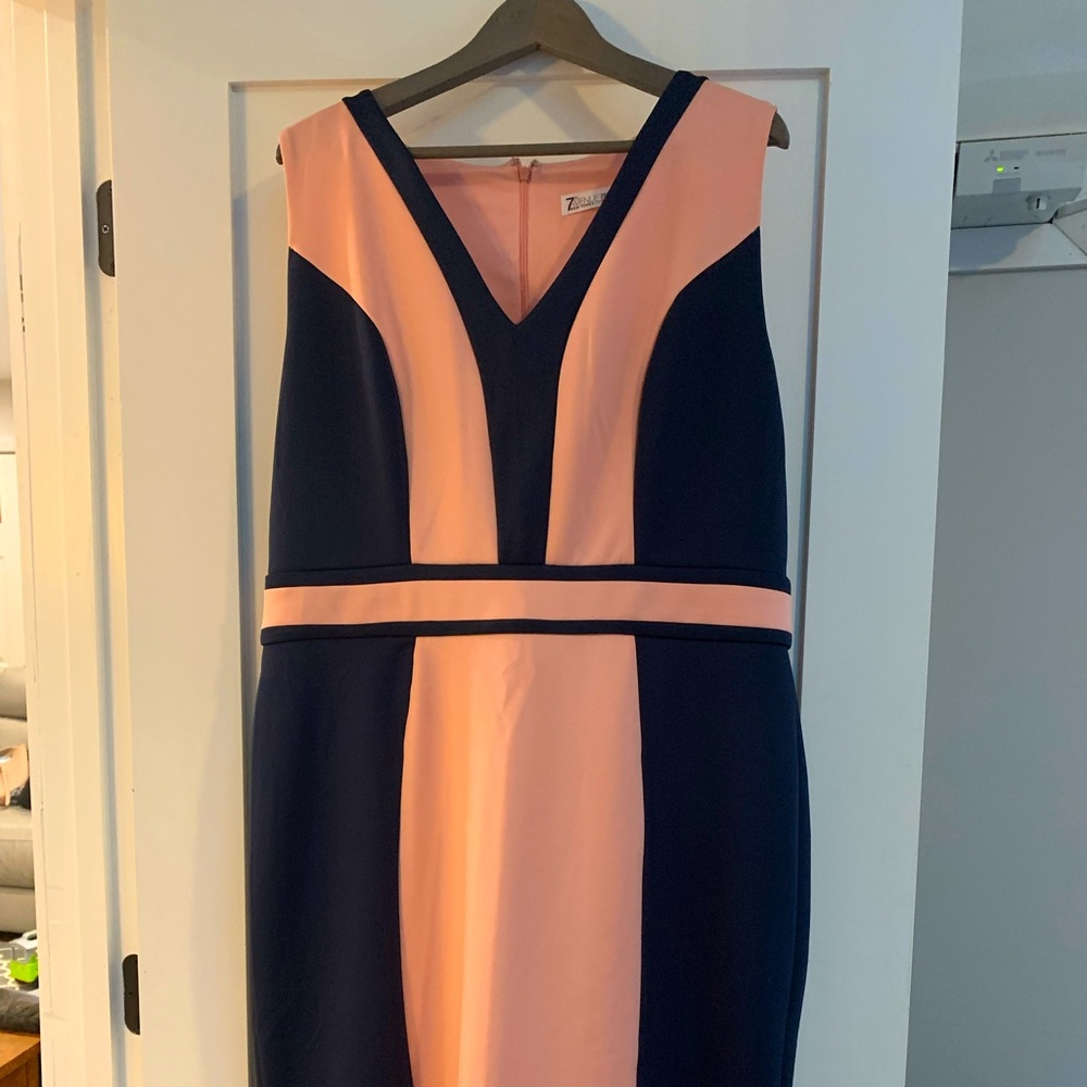 NY & Co color block dress (XXL) - pink and navy